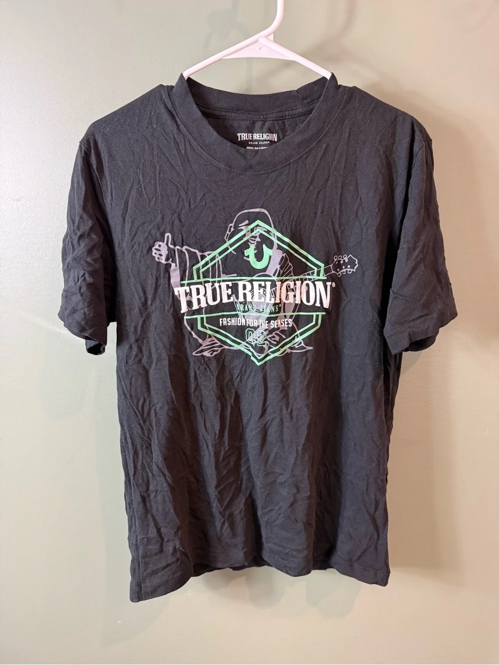 True Religion Black Graphic Logo Tee - Men's
